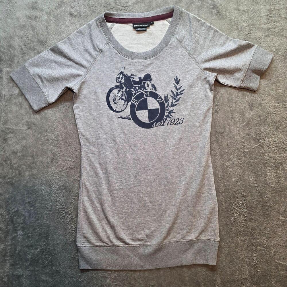BMW Motorrad Shirt Womens XS Gray Motorcycle Logo Seit 1923 Tunic T-Shirt